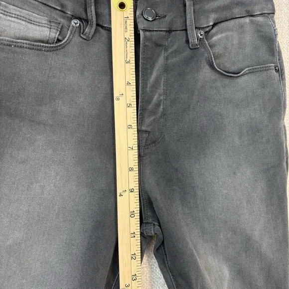 Good American Jeans Womens 6/28 Grayish Black Good Legs Raw Hem Stretch Crop - Picture 4 of 10